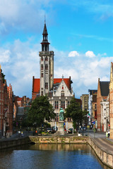 Obraz premium Brugge, medieval city in Belgium