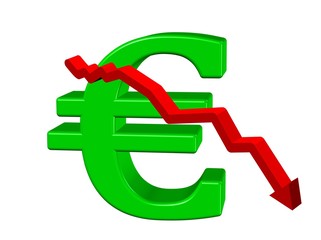 Obraz premium euro down
