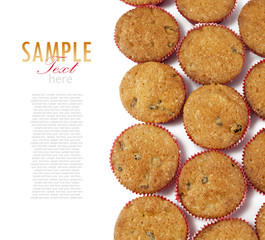 Muffins with sample text