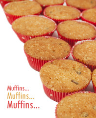 Muffins with sample text