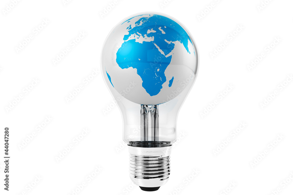 Aufkleber light bulb with globe