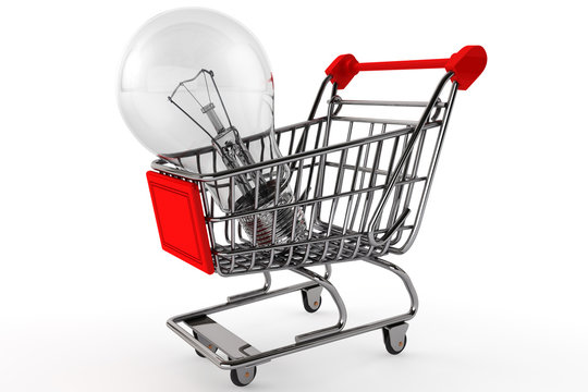 Shopping Cart with Bulb