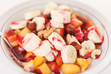 fresh muesli with fruits