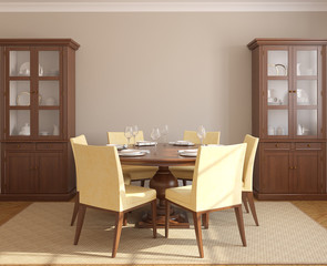 Dining-room interior.