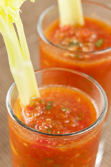 Fresh Homemade Cold Gazpacho Soup