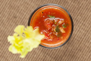 Fresh Homemade Cold Gazpacho Soup