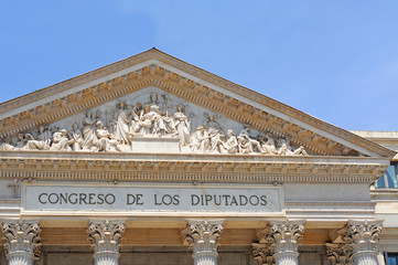Fototapeta premium parliament or congreso de los diputados in Madrid