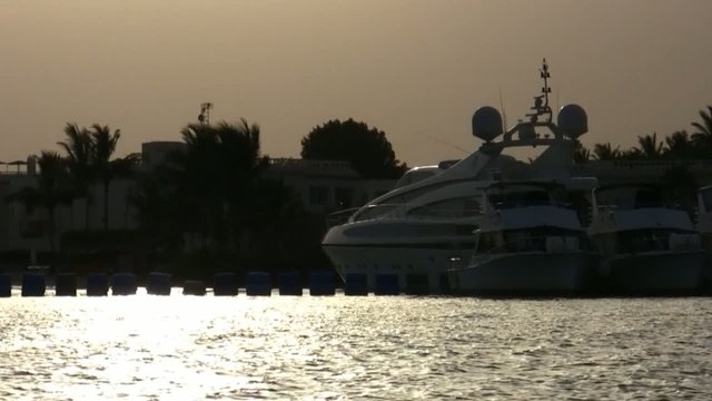 Yachts At Sunset In Jeddah Marina