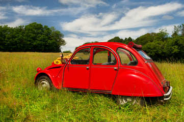 Obraz na płótnie Canvas Red French car