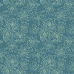 Abstract blue floral seamless vector eps 8
