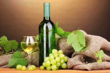 Bottle of great wine with glass