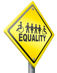 Obraz premium equality equal rights and solidarity