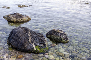 Isola Bella, Sicily, Italy. The small detail of the coast.