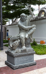 Obraz premium A modeling of monk in chinese style