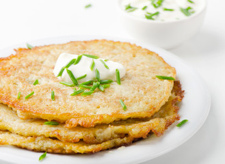 Potato Pancake with Sour Cream