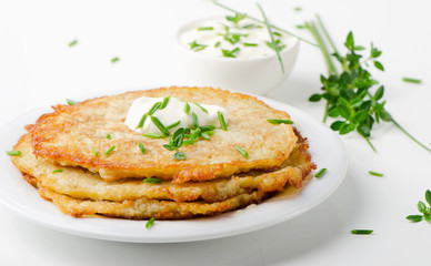 Potato Pancake with Sour Cream