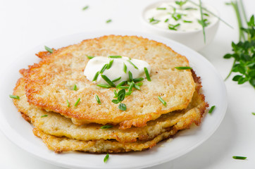 Potato Pancake with Sour Cream