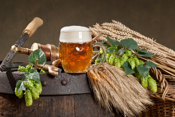 still life with hop cones