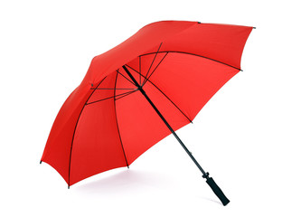 Red umbrella isolated