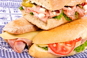 Three yummy sandwich