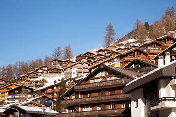 Zermatt town in Switzerland