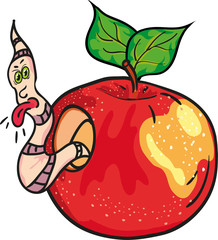 worm in the apple