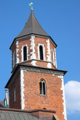 Fototapeta na wymiar Wawel in Krakow, Poland. Cathedral's tower.