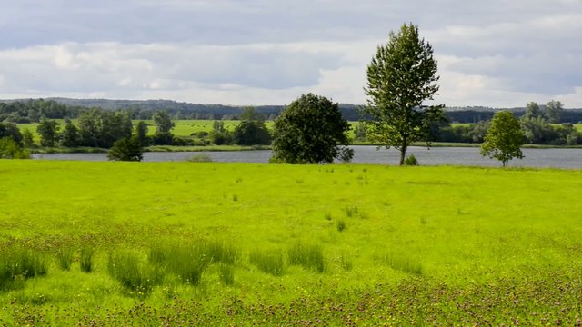 Mazurian landscape with lake, Poland, Europe