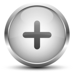 Obraz premium Plus Button Silber
