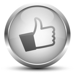 Obraz premium Like Button Silber