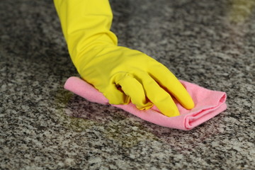 Washing a floor