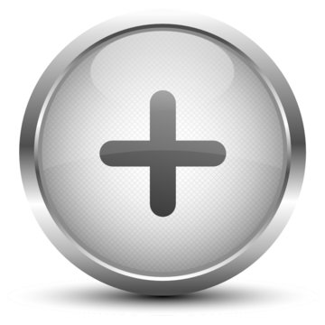 Plus Button Silber
