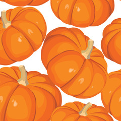 seamless background from vegetable pumkins on white