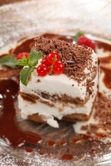 Italian dessert with berries