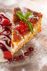 cake with berries
