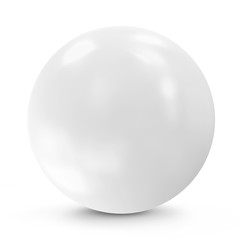 White Sphere isolated on white background