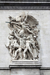 Sculpture on the Arch of Triumph, Paris, France