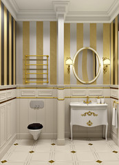 gold bathroom