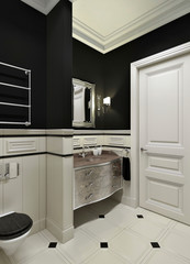 Fototapeta premium black bathroom