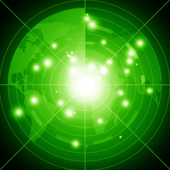 Green radar screen