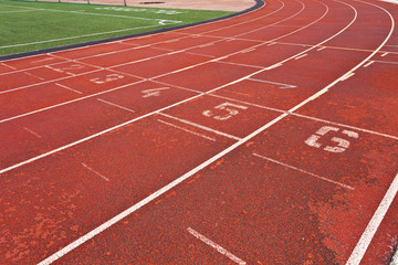 Running track in abstract view