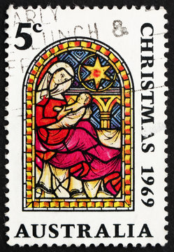 Postage stamp Australia 1969 Nativity, Christmas