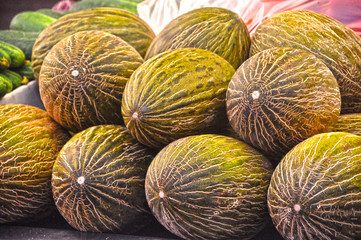 Melones, fruta, alimentos