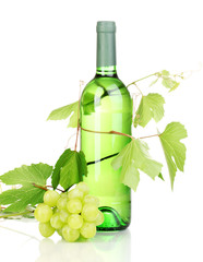 Bottle of great wine isolated on white