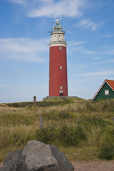 Red lighthouse on Texel island