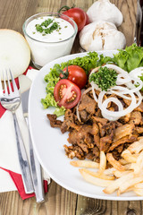 Fresh Chips with Kebab meat