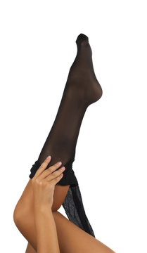 Beautiful women legs in stockings