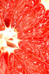 Red grapefruit close-up macro shot