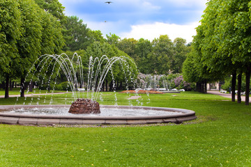 Fountain in park. Petersburg. Russia.