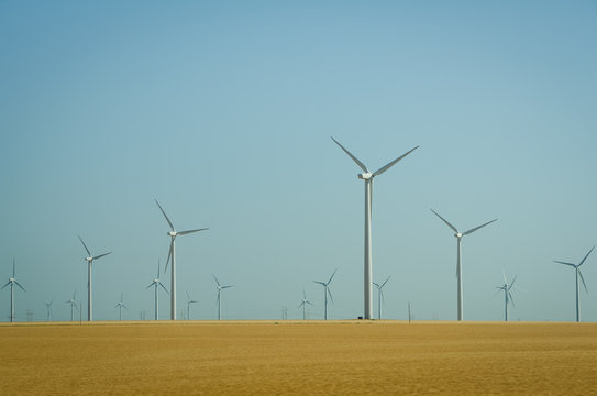 Windmill farm in the prairies